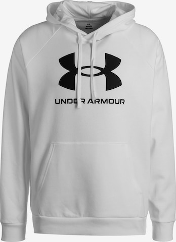 UNDER ARMOUR Athletic Sweatshirt in White: front