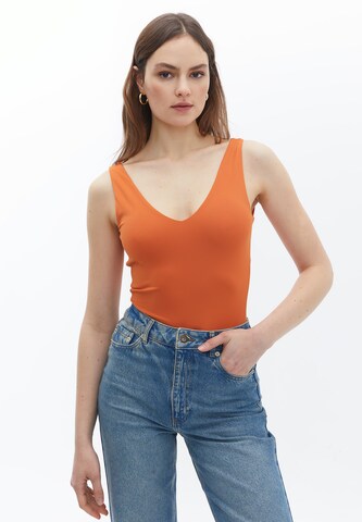 OXXO Shirt bodysuit in Orange: front