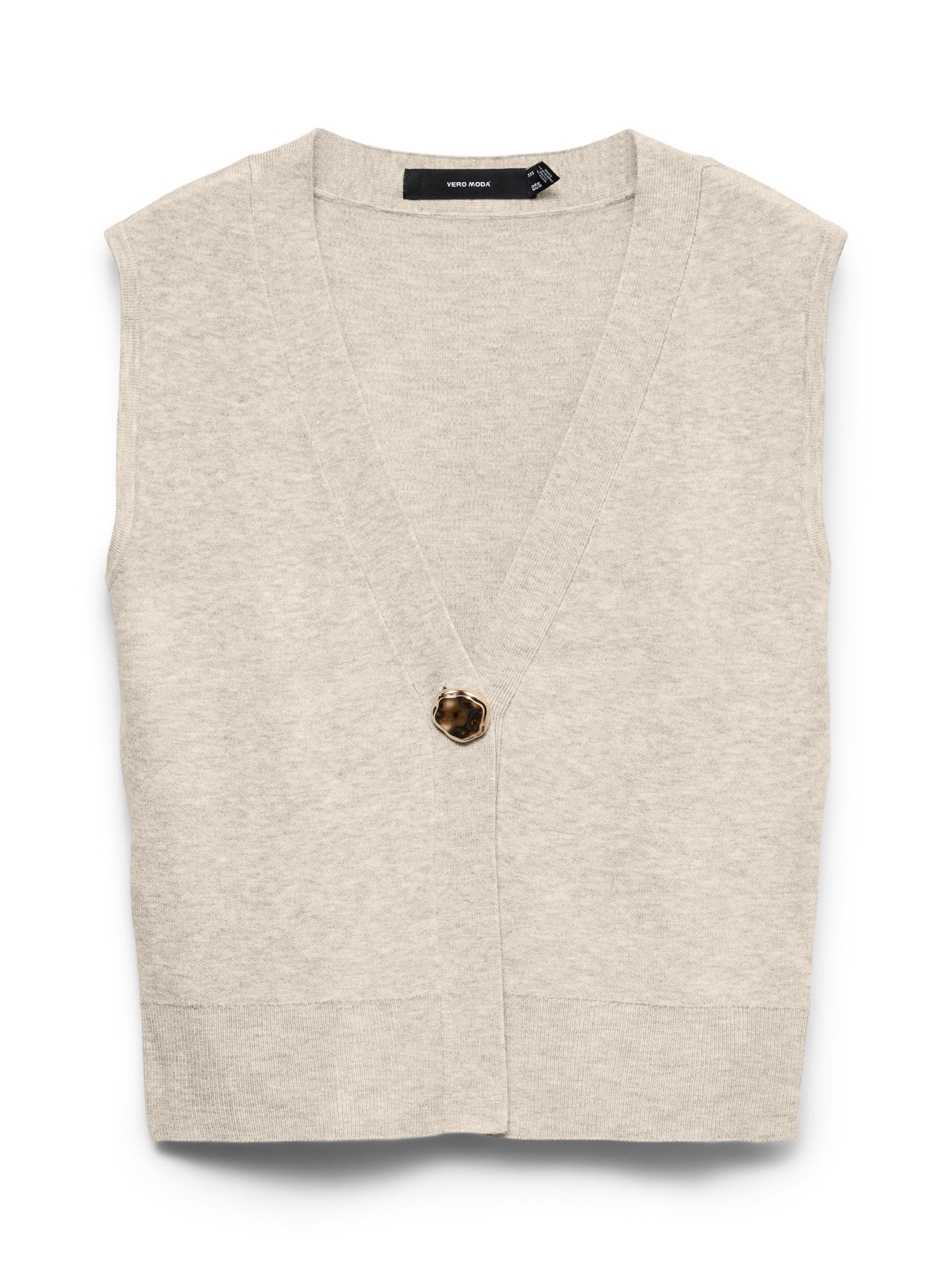 VERO MODA Strikvest 'AGUEDA' i beige: forside