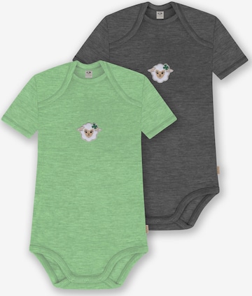 normani Strampler/Body 'Tauranga' in Grau: Vorderseite