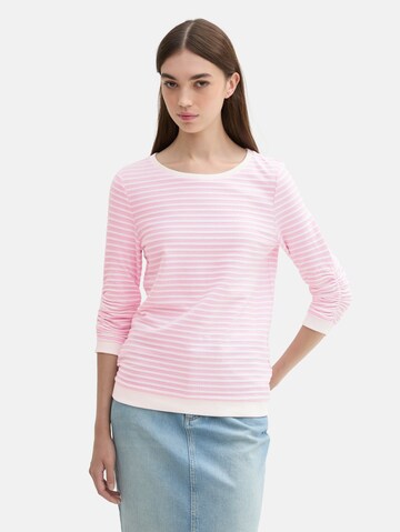 TOM TAILOR DENIM Sweatshirt in Roze: voorkant