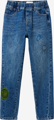 Tapered Jeans de la Desigual pe albastru: față