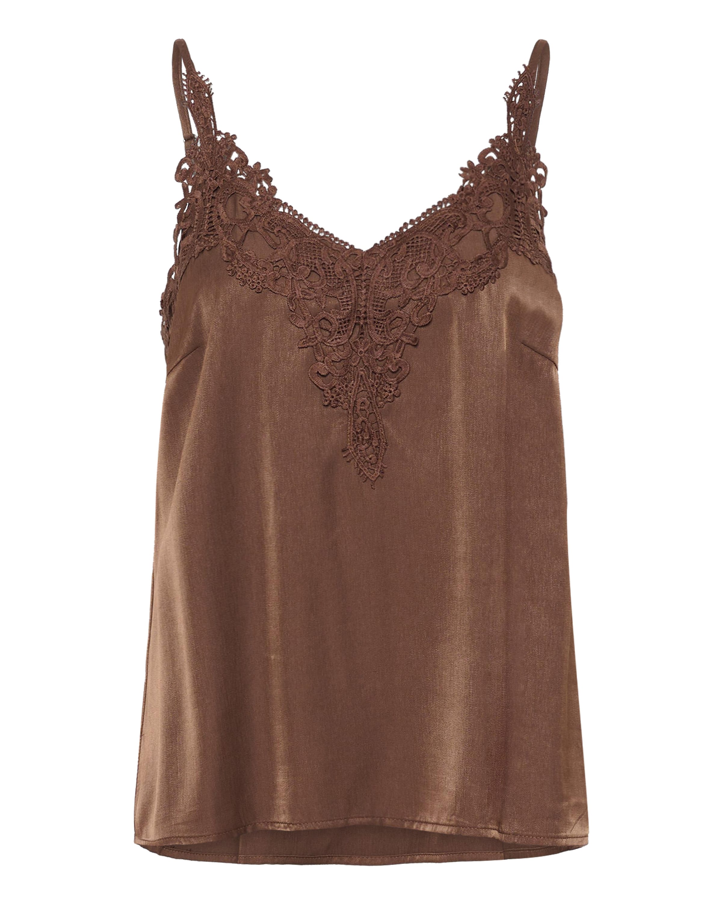 Cream Топ 'Anna' в Коричневый: спереди