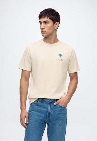 Kaotiko Shirt 'CLIMBING RAT' in Beige