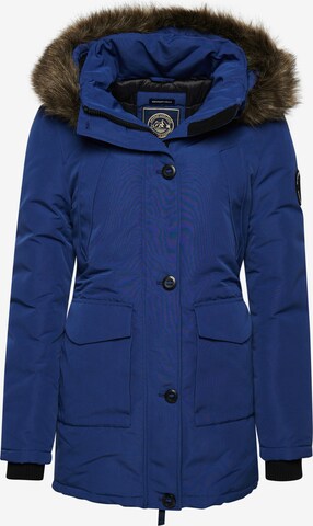 Superdry Winterjas 'Everest' in Blauw: voorkant