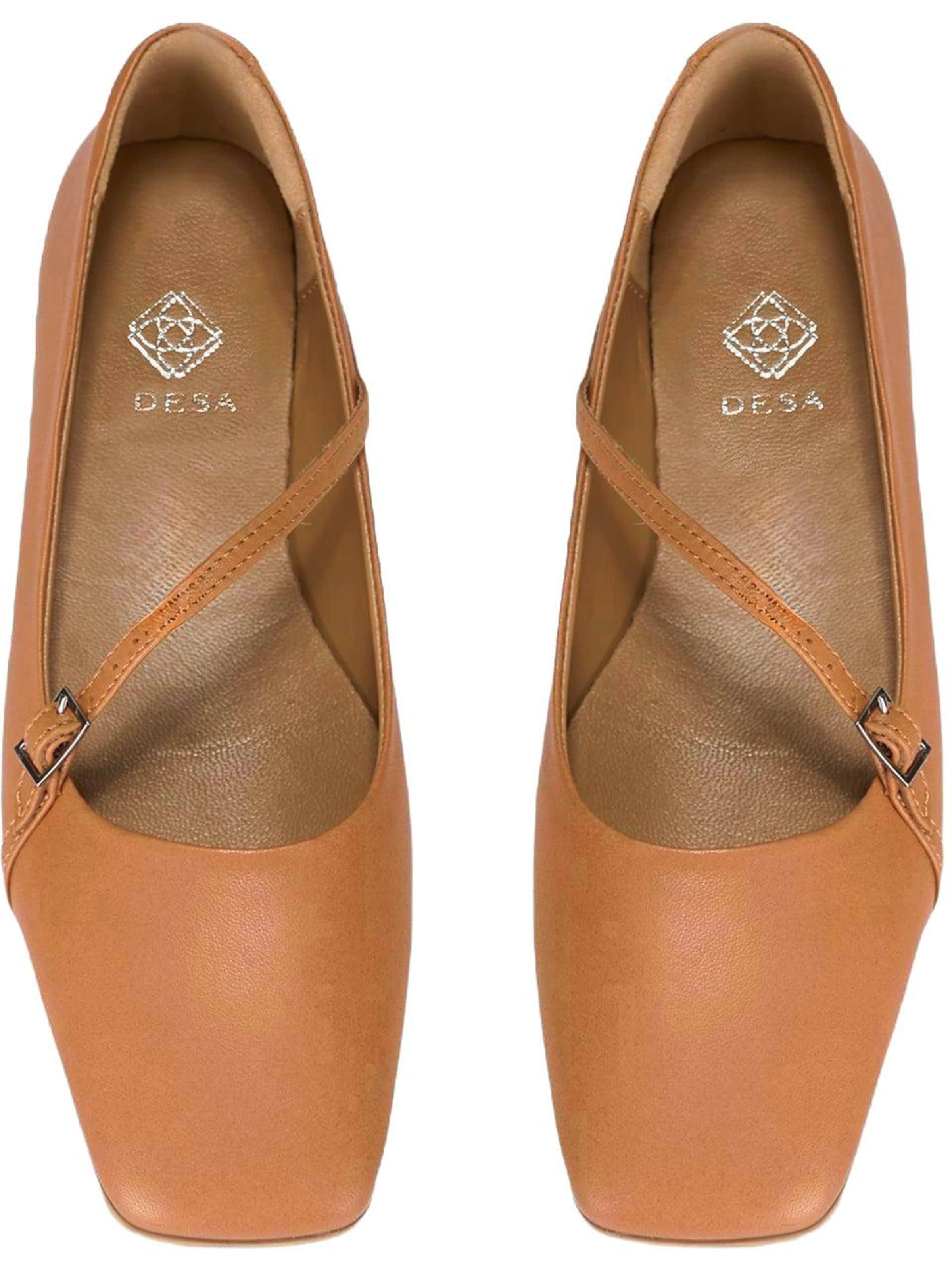 Desa Ballet Flats 'Ballettschuhe' in Brown