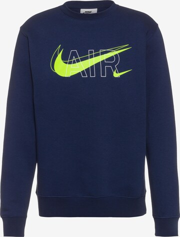 Bluză de molton de la Nike Sportswear pe albastru: față