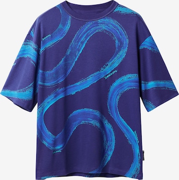 T-Shirt Desigual en bleu : devant