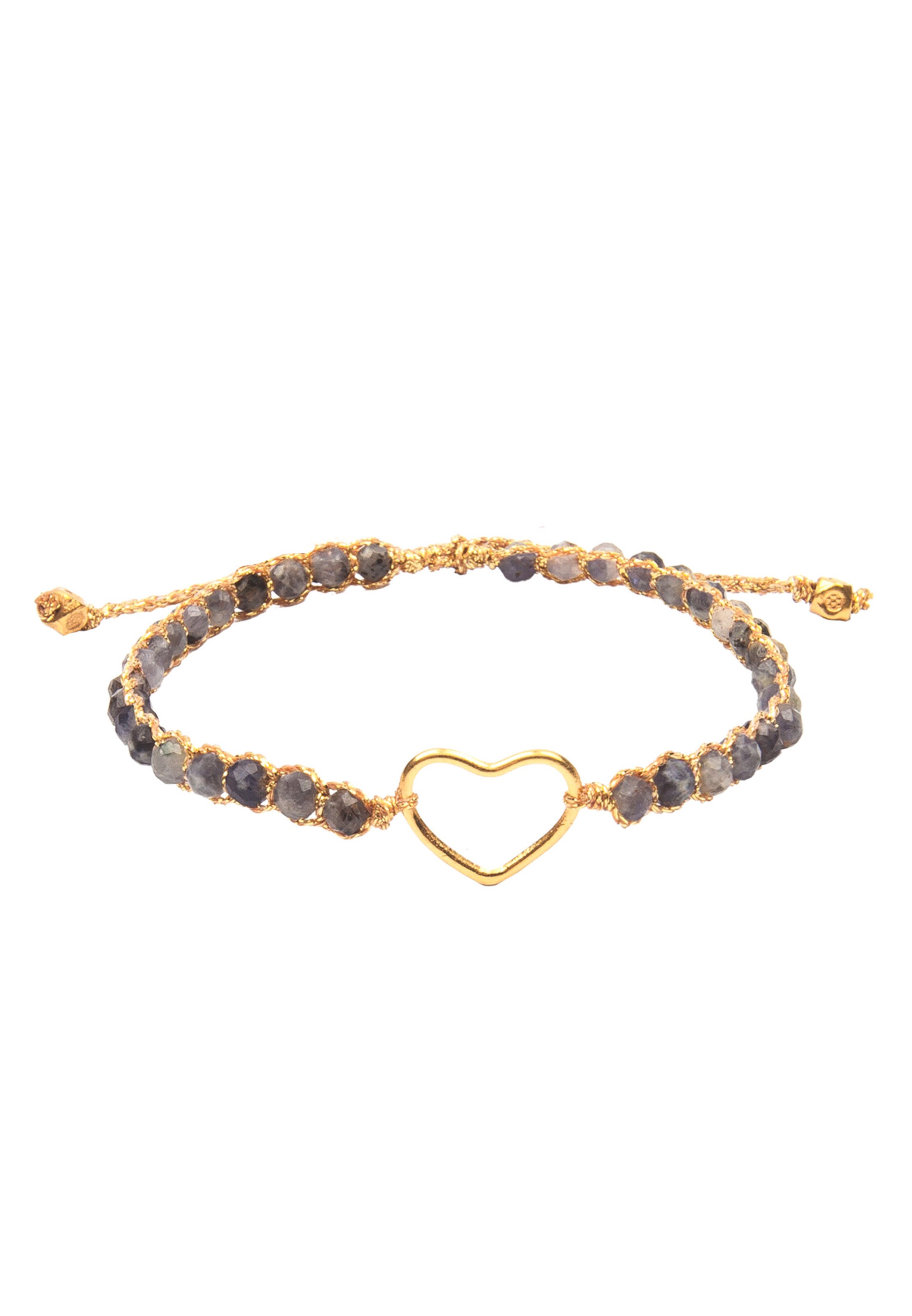 Bracelet 'Herz' Samapura Jewelry en gris : devant