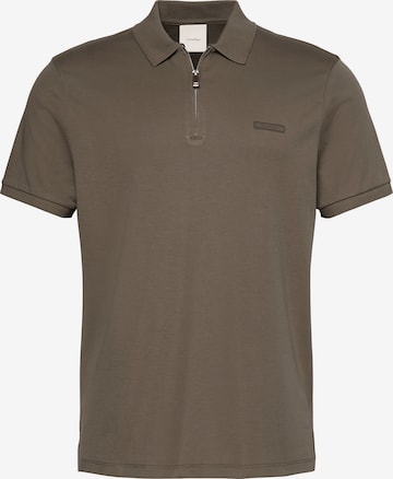 T-Shirt Calvin Klein en marron : devant