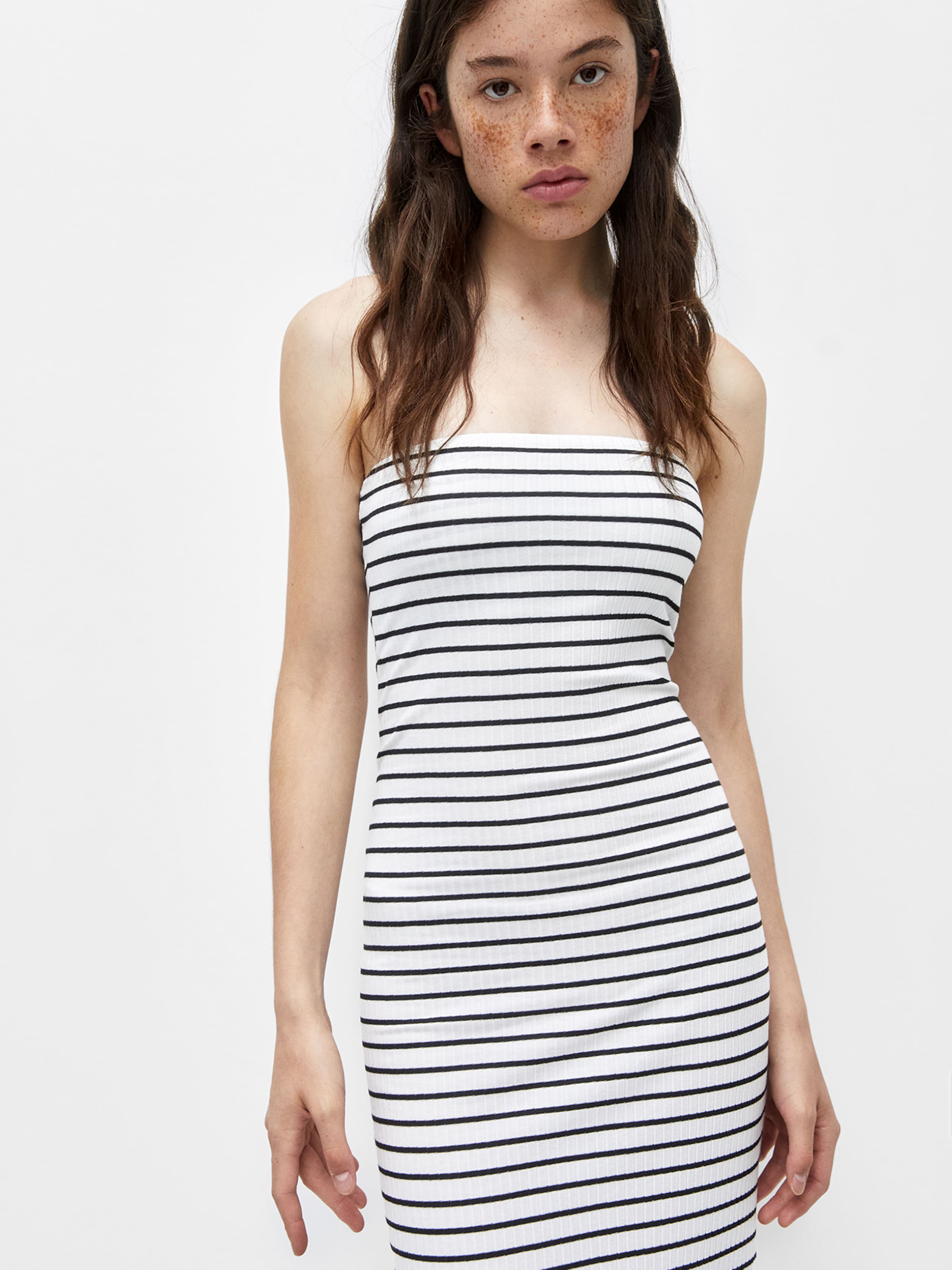 Pull and bear 2025 striped dress