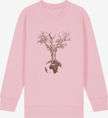 Life-Tree Sweatshirt 'Organic Fairwear Sweater Kids Unisex Weltenbaum' in Pink: front