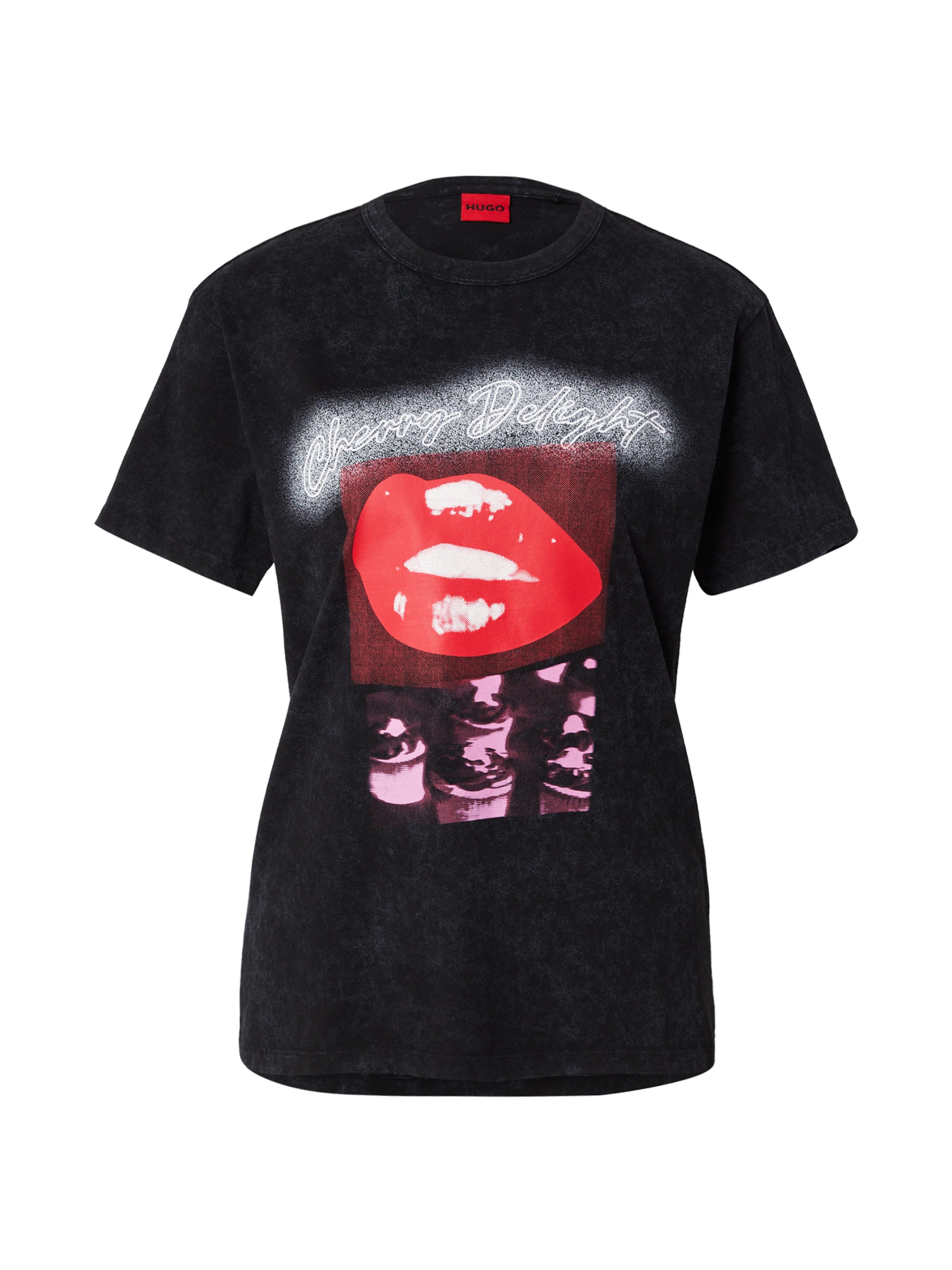 HUGO T-Shirt 'Damacia_2' in Schwarz: Vorderseite