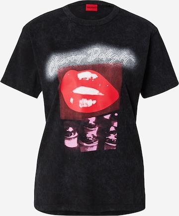 HUGO T-shirt 'Damacia_2' i svart: framsida