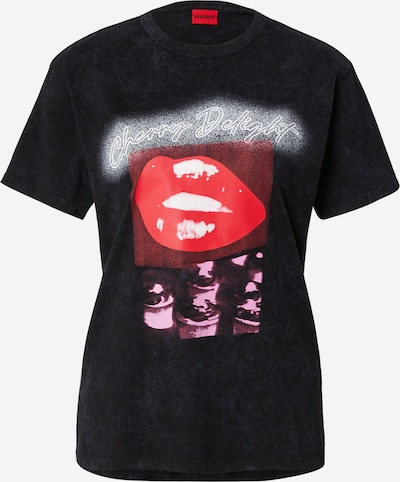 HUGO Majica 'Damacia_2' u ljubičasta / crvena / crna / bijela, Pregled proizvoda