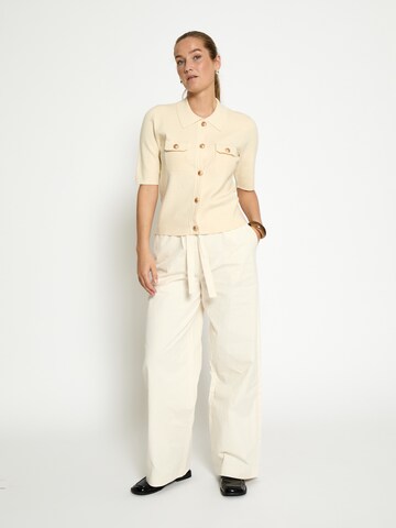 Cardigan 'Kaylee' Peppercorn en blanc