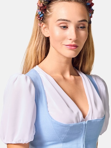 waldorff Dirndlbluse 'Malina' mit Chiffon in Weiß
