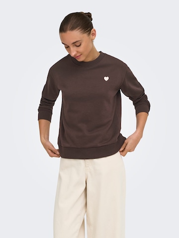 JDY Sweatshirt 'JDYPARIS' in Bruin: voorkant