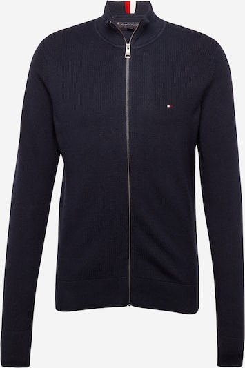 TOMMY HILFIGER Strickjacke in navy / rot / weiß, Produktansicht