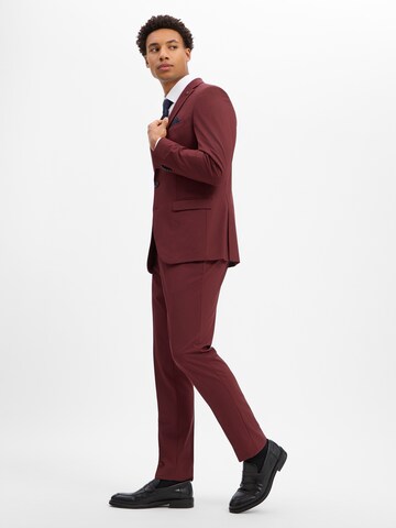 Coupe slim Veste de costume Finshley & Harding London en rouge