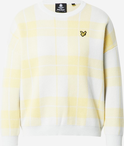 Lyle & Scott Pullover in hellgelb / weiß, Produktansicht