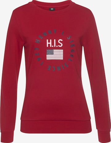 H.I.S Sweatshirt in Red: front