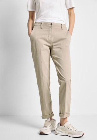 CECIL Slim fit Chino Pants in Beige: front