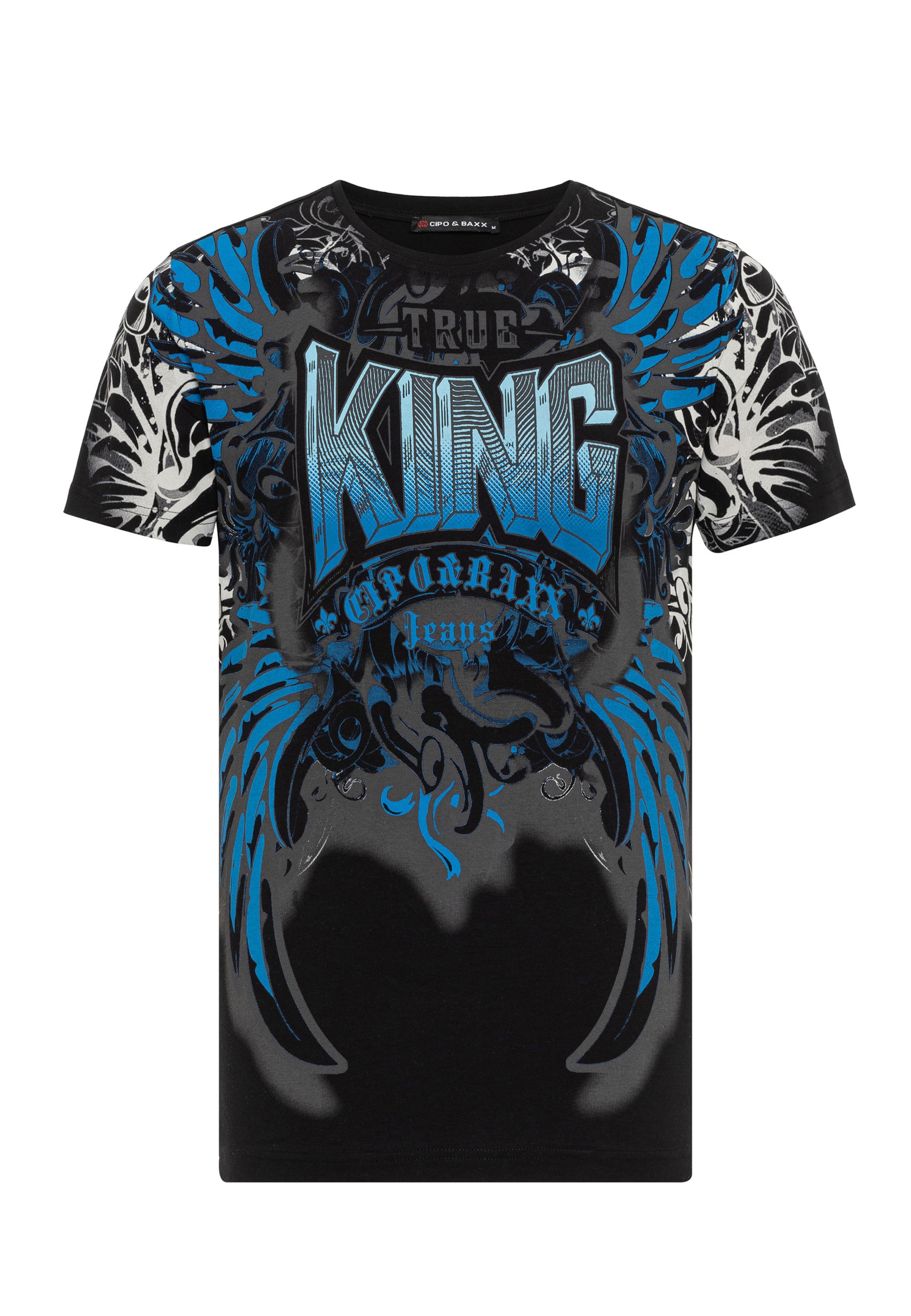 T-Shirt CIPO & BAXX en noir : devant