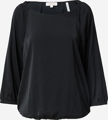 s.Oliver Blouse in Zwart: voorkant