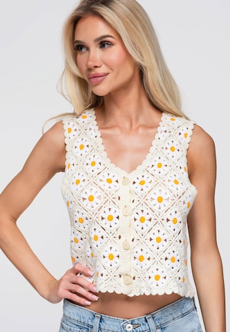 Ombre Shirt in Beige: Vorderseite
