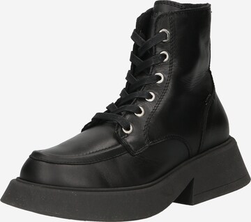 BRONX Lace-up bootie in Black: front