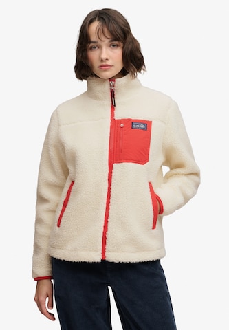 Giacca di pile 'HERITAGE' di Superdry & Co in beige: frontale