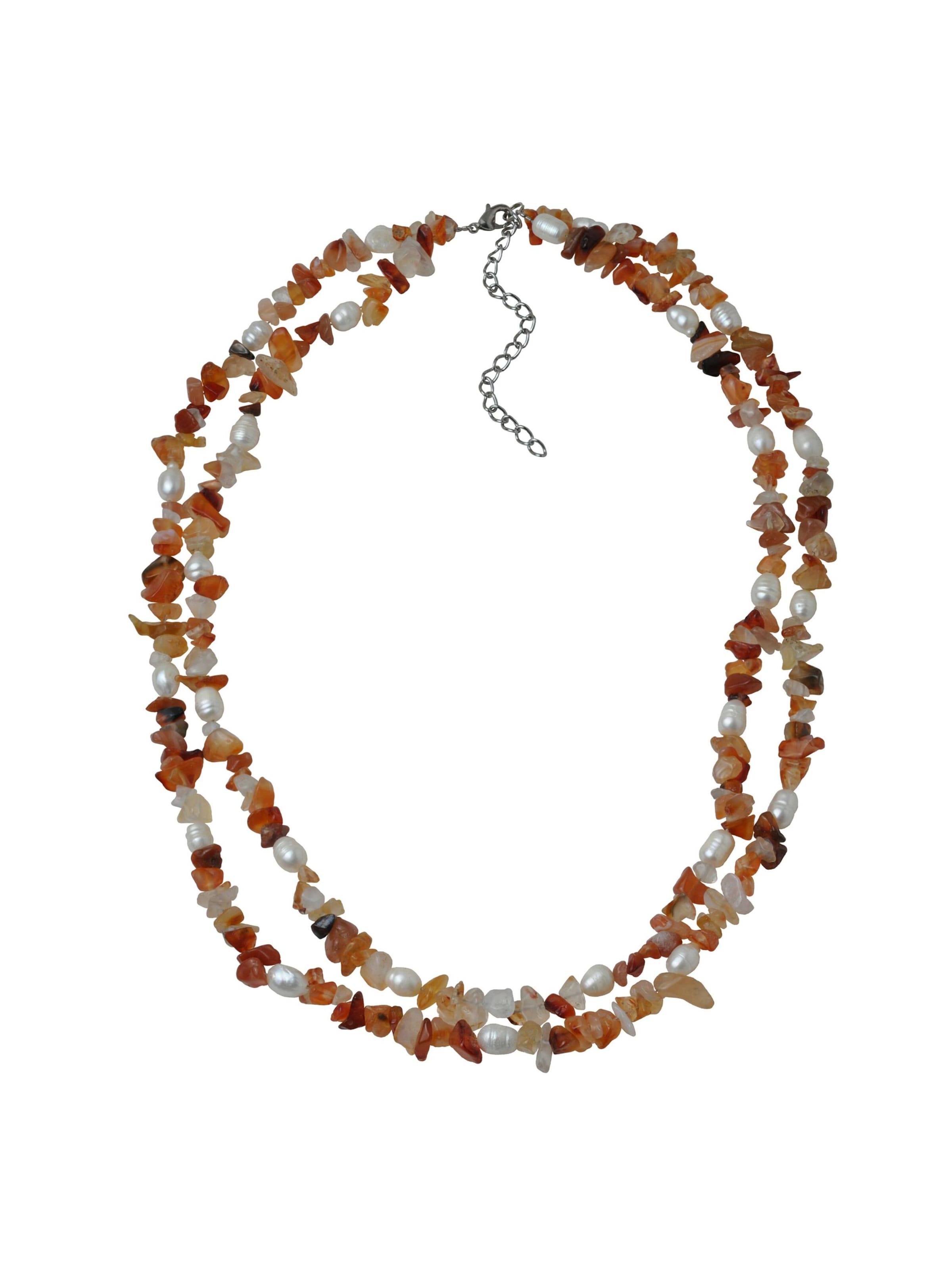 Steuer Schmuckset: Kette und Armband in Braun