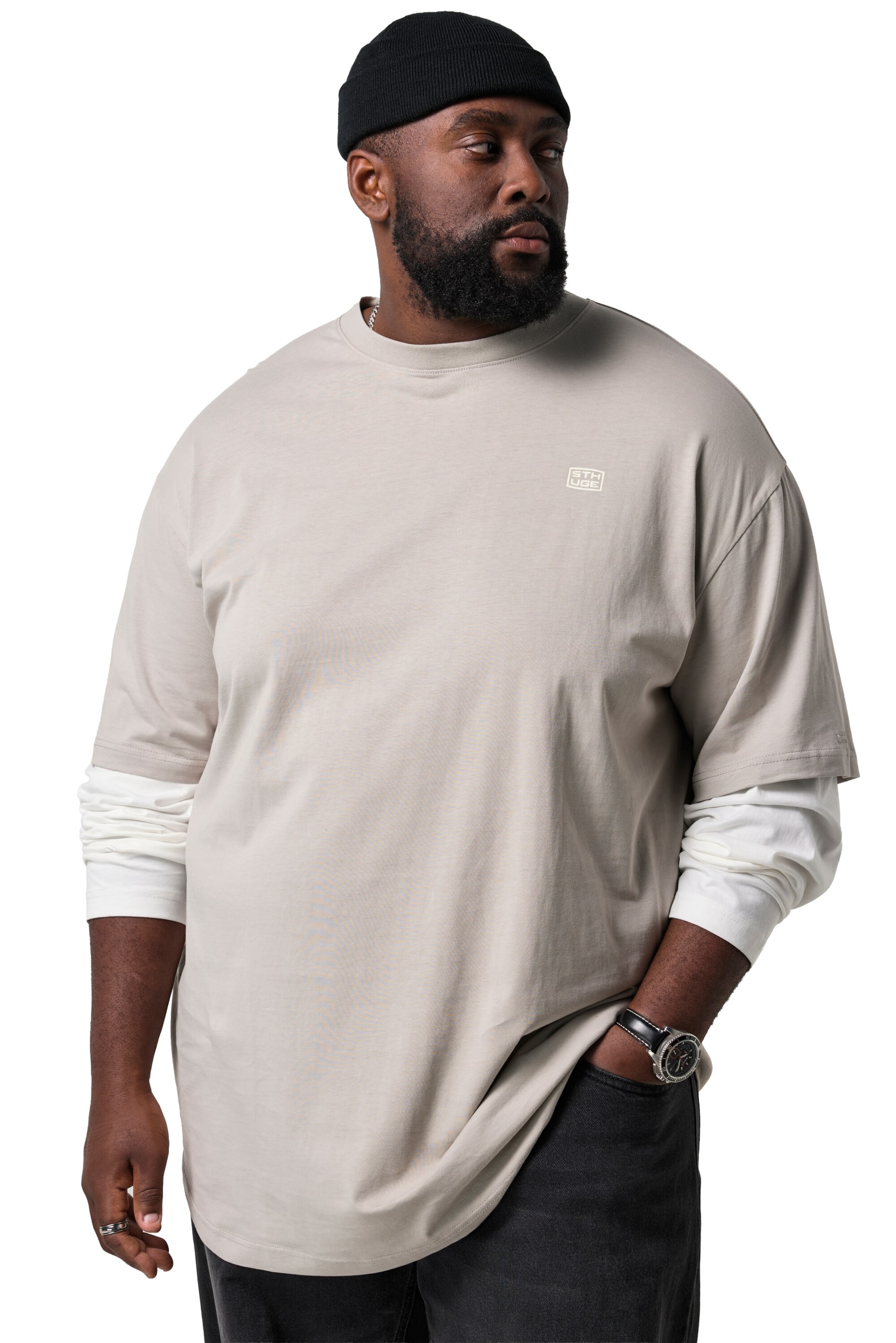 STHUGE Shirt in Grau: Vorderseite