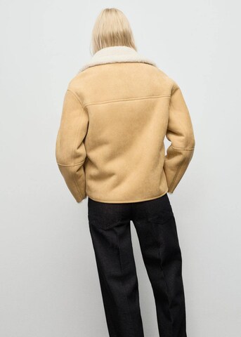 MANGO Winter Jacket 'Bunny' in Brown