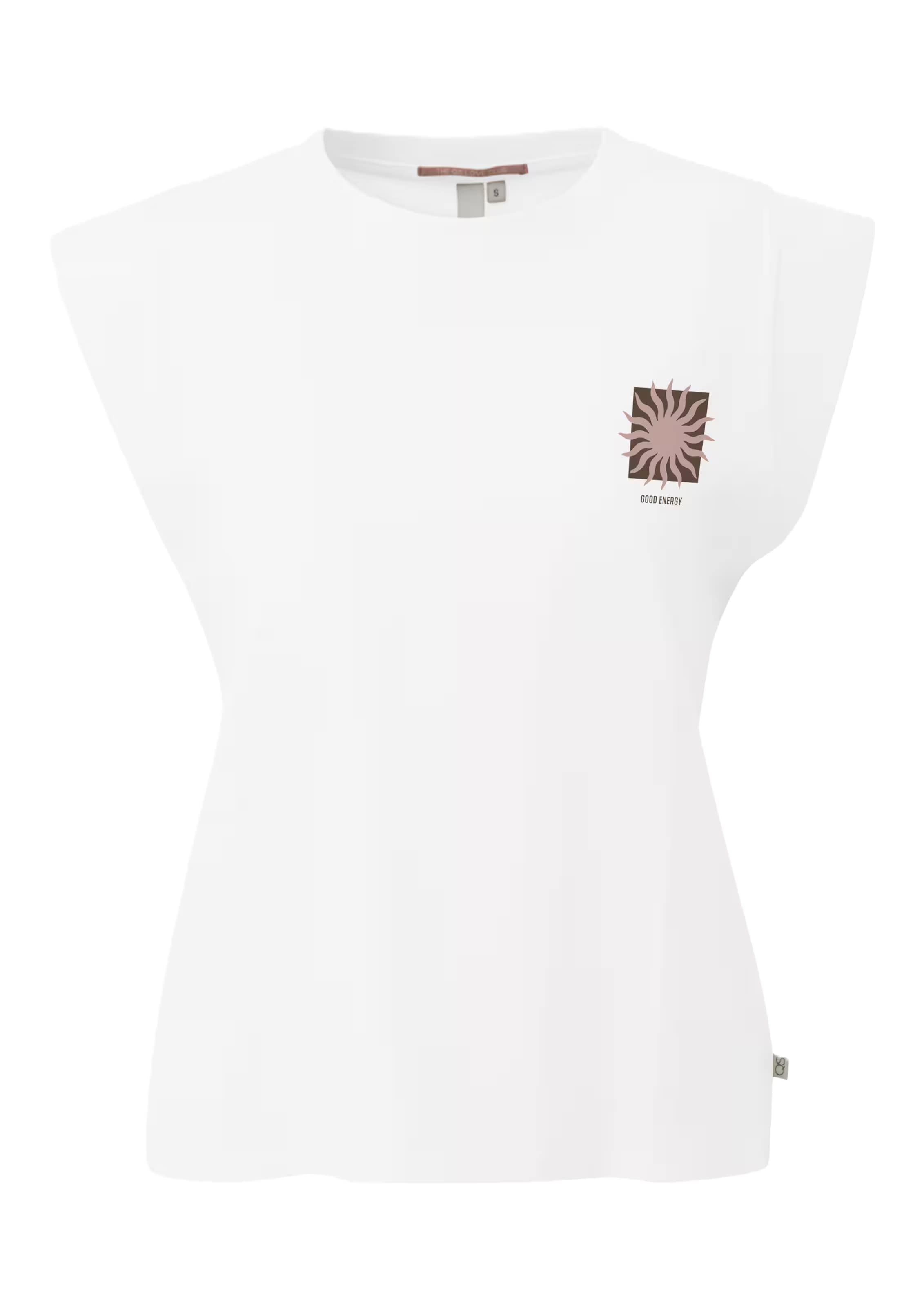 T-shirt QS en blanc : devant
