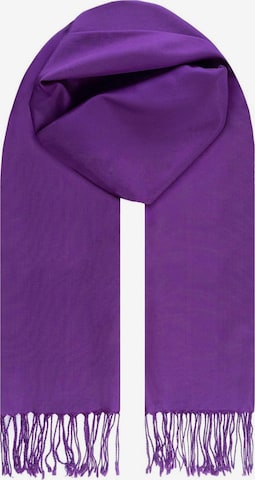 SILK & CASHMERE Scarf in Purple: front