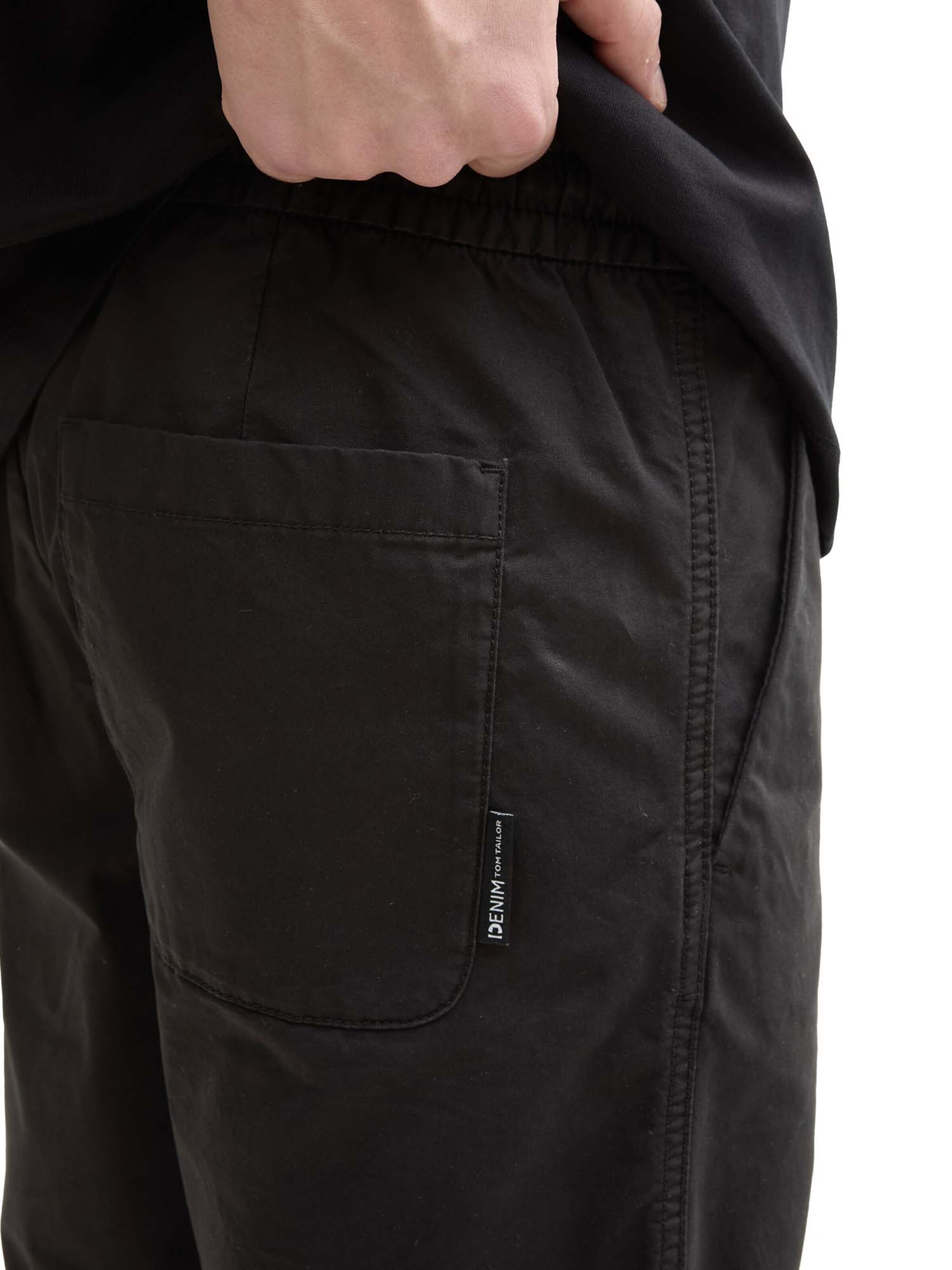 TOM TAILOR DENIM regular Bukser i sort