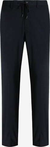 Boggi Milano Regular Trousers with creases in Black: front