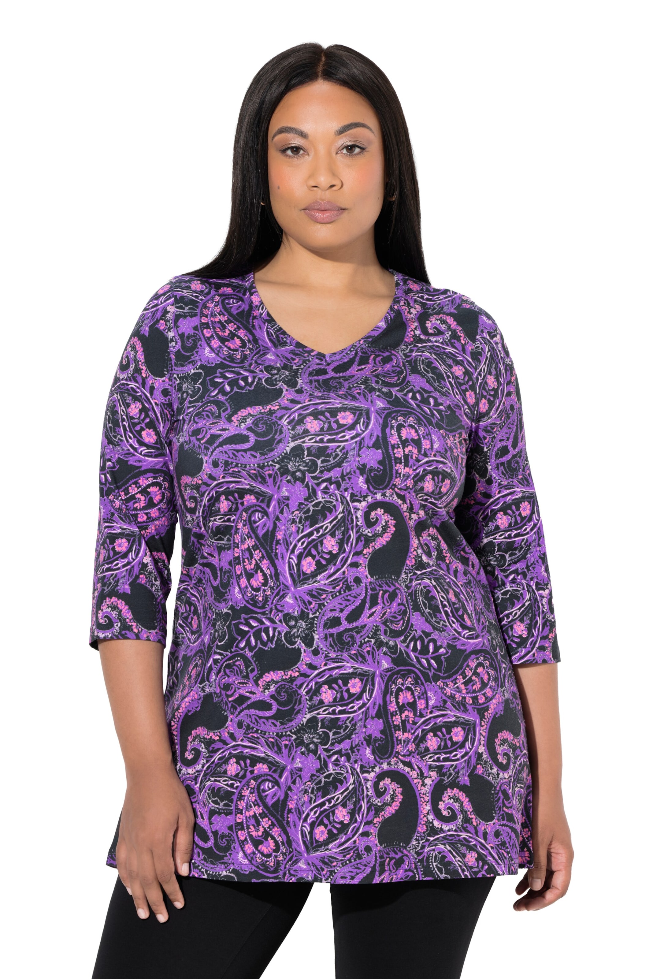 Ulla Popken Shirt in Purple: front