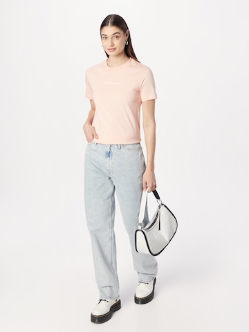 rožinė Calvin Klein Jeans Marškinėliai