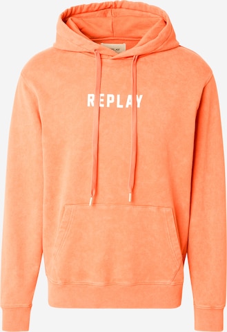 REPLAY Sweatshirt in Orange: front