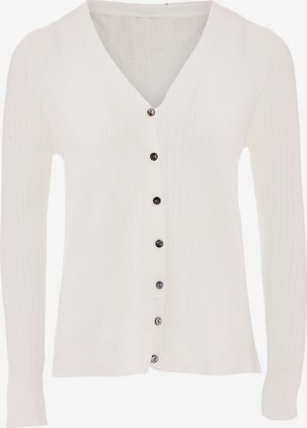 ZITHA Knit Cardigan in White: front