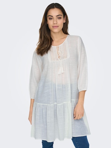 ONLY - Vestido camisero 'VINNIE' en blanco: frente