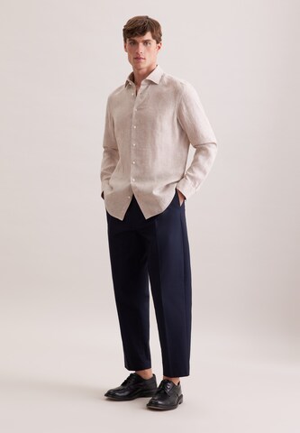 SEIDENSTICKER Regular fit Zakelijk overhemd 'Uni' in Beige
