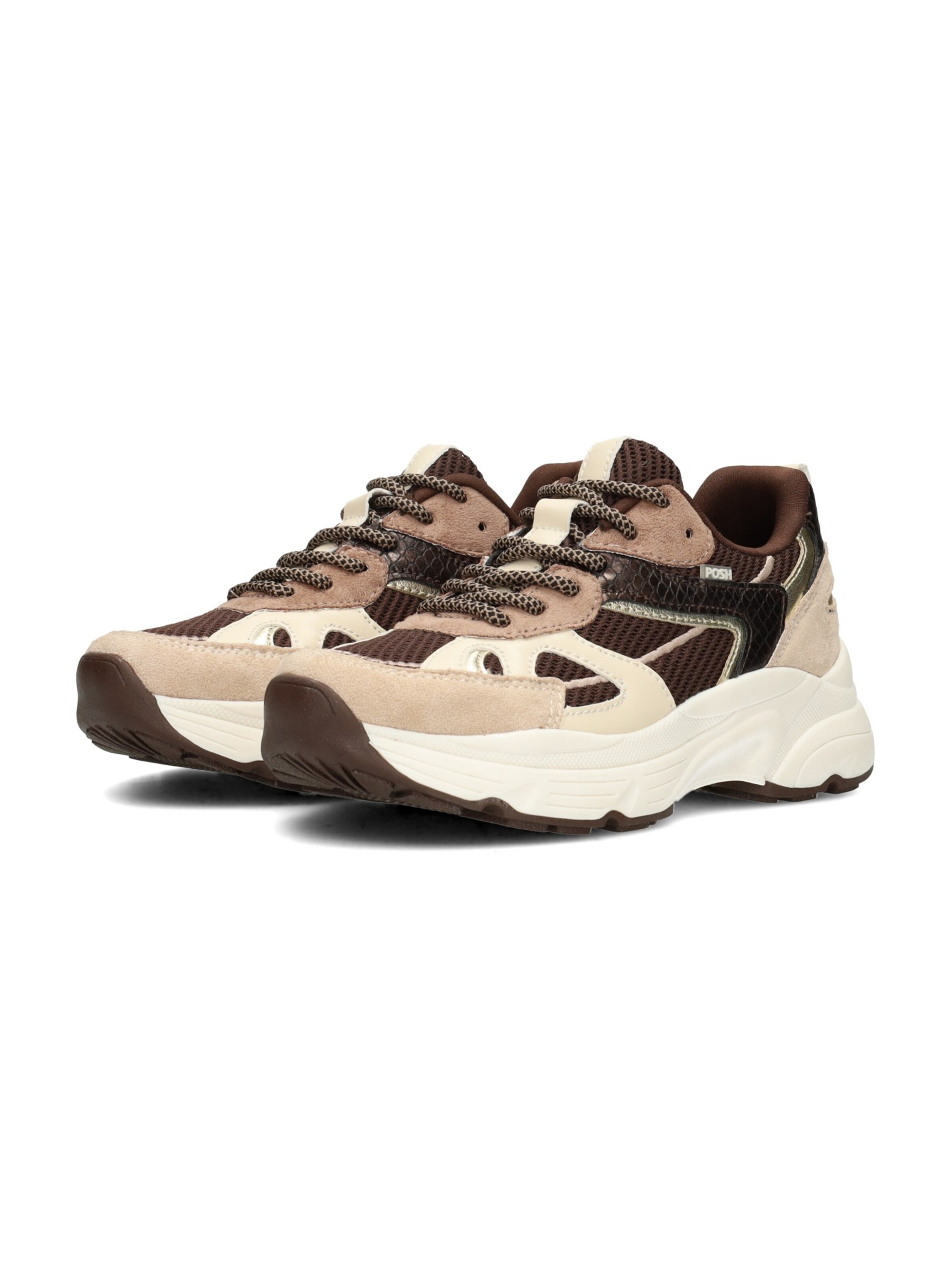 POSH by Poelman Sneakers 'AYOKI' in Bruin