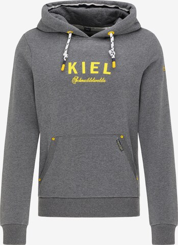 Schmuddelwedda Hoodie 'Kiel' in Grau: predná strana