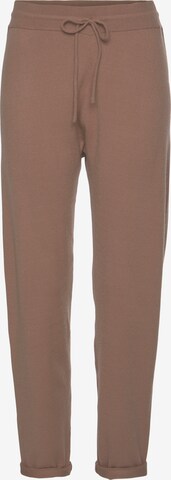 LASCANA Tapered Pants in Brown: front