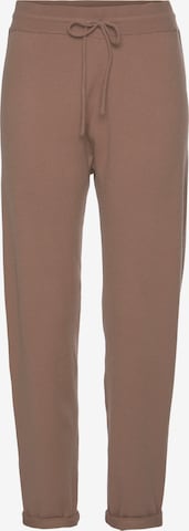 LASCANA Tapered Broek in Bruin: voorkant