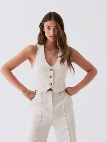 Gilet de costume 'Ria' RÆRE by Lorena Rae en blanc : devant